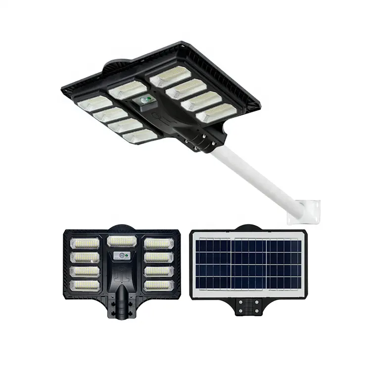 Lampu Jalan LED tenaga surya, lampu jalan LED sensor gerak tipe sayap nirkabel tahan air, lampu luar ruangan untuk jalan, taman, dan halaman