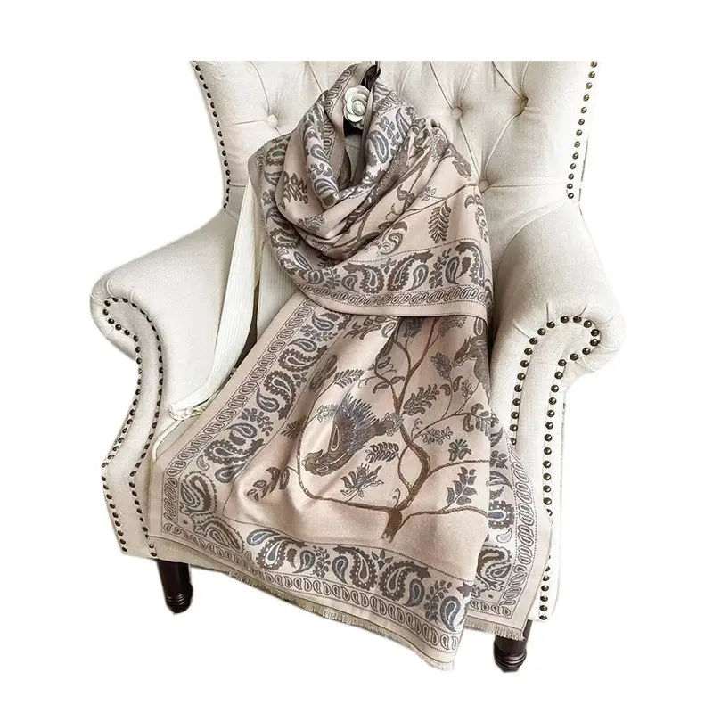Оптовая продажа, модный кашемировый шарф из пашмины, Женская шаль на заказ