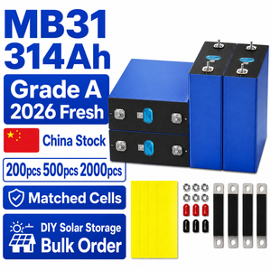 China Stock MB31 LiFePO4 314Ah Grade A Batterijcellen 2026 Nieuw Gecombineerd voor DIY Zonne-energiesystemen Distributeurs 200 stuks 500 stuks 2000 stuks - Product Image 1