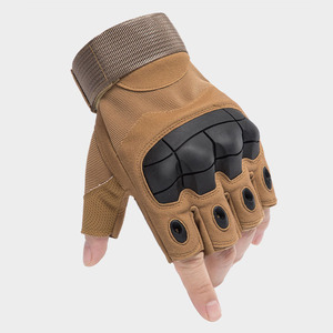 Gants tactiques demi-doigts pour hommes et femmes, gants de sécurité tactiques pour le tir, la moto et le vélo, avec protection des articulations - Product Image 5