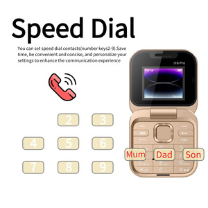 Mini phone1.8inch double emplacement pour carte Sim GSM 2G I16 Pro Mini taille bouton pliant téléphone 2025 nouveau produit vente chaude - Product Image 3