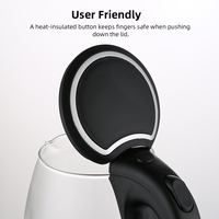 Bouilloire Électrique en Verre avec Lumière LED, Chauffe-Eau Instantané, Carafe Électrique à Prix Abordable, Bouilloires en Verre
