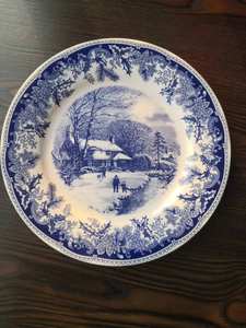 Assiettes de service personnalisables à la mode, écologiques, en céramique, avec bord doré, motif de fleurs de prunier, bordure dorée rose, service de table - Product Image 6