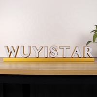 Enseigne Ayrlic personnalisée, lettres, enseigne de table en acrylique, enseigne de table à LED, logo, réception avec lumière LED