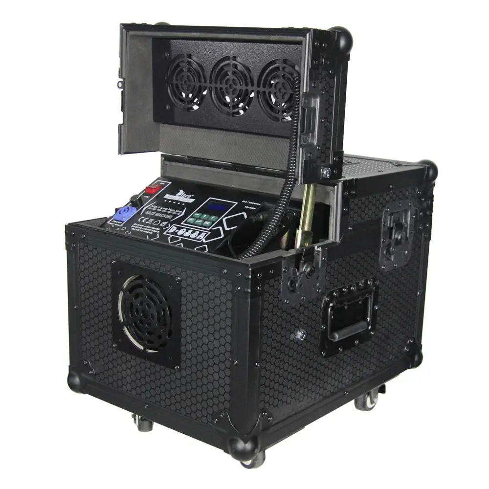 DMX मंच प्रकाश धुन्ध मशीन 650W धुंध प्रभाव उपकरण उड़ान के मामले के साथ और कम शोर