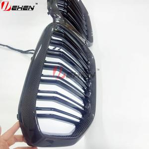 Rejilla de luz LED para BMW New X5 X6 X7 G05 Estilo de fibra de carbono Rejilla de riñón Rejilla de parrilla delantera iluminada con lámpara Autopartes - Product Image 6