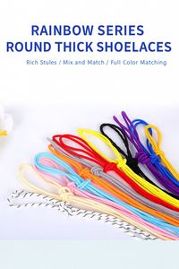 Lacets de chaussures en élasthanne tissés personnalisés avec logo, accessoires de lanière DIY, diverses couleurs, vente en gros - Product Image 2