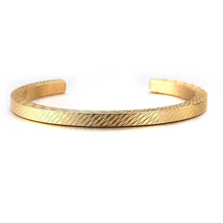 Gioielli di moda caldi bracciale in Twill di pelle di serpente in oro bracciale rigido durevole in acciaio inossidabile 316l per accessori donna uomo