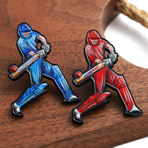 최소 대량 맞춤형 옷깃 핀 없음 작은 기념품 스포츠 크리켓 핀 금속 아연 합금 3D 컬러 스프레이 배지 용 귀여운 애니메이션 핀 - Product Image 4