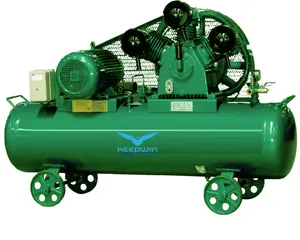 Pistão de alta pressão médio 4kw 5.5hp, 0.6m 3/min 12.5bar, compressor de ar com tanque de ar