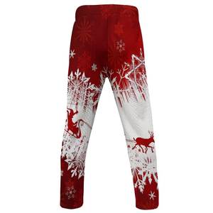 Pantalons de survêtement décontractés taille moyenne pour hommes Ventes d'usine Pyjamas de Noël imprimés sur demande Pantalons extensibles à imprimé numérique - Product Image 4
