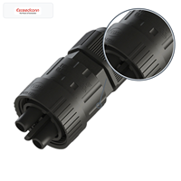 Connecteur rond à visser femelle Exceedconn IP68 450V AC à 2 broches pour éclairage LED de rue