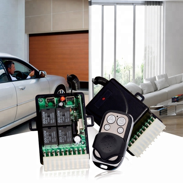 YET026 Automatic Garage Gate Door Remote Control 433MHz D4 Copy Code Universal 4 Buttons for Sliding/swing/rolling Shutter Door