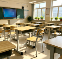 Bureau et chaise scolaires classiques en métal et bois pour étudiant indien, design moderne et durable pour mobilier de collège
