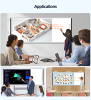 Pizarra Interactiva Inteligente EIBOARD OEM ODM de 94 Pulgadas, Pantalla Táctil LED 4K, para Educación, Universidad, Auditorio, Conferencias
