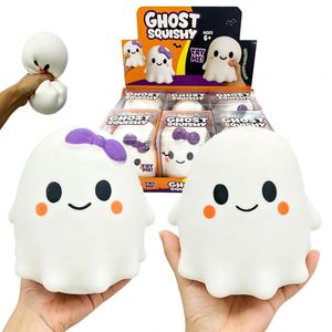 Jouets Squishy d'Halloween en forme de fantôme, anti-stress à remontée lente, mignons et kawaii, balles anti-stress à thème Halloween, Squishies Fidget - Product Image 3