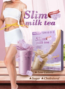 Hot Selling Taro Flavour Slim Milk Tea Reduce Appetite Fat Burner Natural Herbal Ingredients for Weight Loss Herbal Supplements - Product Image 3