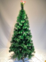 Großhandel PET Künstlicher Weihnachtsbaum Vollgrüner Dicker Weihnachtsbaum mit Metallständer für Feiertagsdekoration