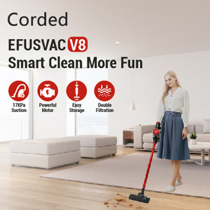 Efusvac V8 Corded Handheld <b>Vacuum</b> Cleaner 17KPa Suction Powerful Motor Easy Storage Double Filtration For Home Floor Cleaning - Product Image 1