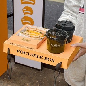 Sunshine Customized Portable <b>Transparent</b> Egg Roll Packaging <b>Box</b> Long Swiss Roll Baked Pastry Portable <b>Box</b> with Handle - Product Image 3