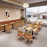 Banquette de restaurant moderne et personnalisée avec structure en bois durable pour centre commercial, restauration rapide et hot pot