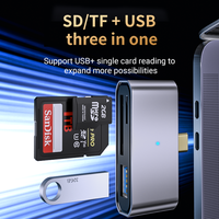 Lecteur de carte Lecteur de carte Sd Lecteur de carte Tf Lecteur de carte Otg Lecteur de carte mémoire, lecteur de carte Usb Type-c vers SD TF USB Trois en un