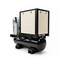 Compresseur d'air à vis avec sécheur d'air et réservoir 15HP, compresseur à vitesse variable, solution d'air complète et économe en énergie