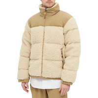 Men Women Unisex Stand Collar Winter Fleece Lined Padded Jacket Lamb Wool Thick Warm DoubleSided Sports Puffer Coat