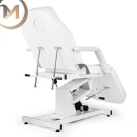 Lit de massage électrique professionnel moderne à moteur unique, fonctionnel pour tatouage et spa, blanc/noir, pour salons de beauté
