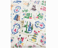 Nouvel ensemble de Mahjong américain 2026, jeu de société de casino pour adultes, avec tuiles gravées en acrylique motif Nature Mère, idéal comme cadeau