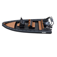 Blanc 25ft Sport RIB760 Hypalon Orca coque en aluminium gonflable RIB Boat