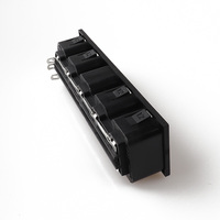 Multiprise domestique multifonction 5 prises en laiton et cuivre, avec 1 prise CA 10A pour usage domestique