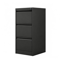 Armoire de rangement de documents en acier à 3 tiroirs anti-basculement et mobile, avec serrure à 3 points, pour bureau, école, salle de sport - Classeur suspendu large et moderne