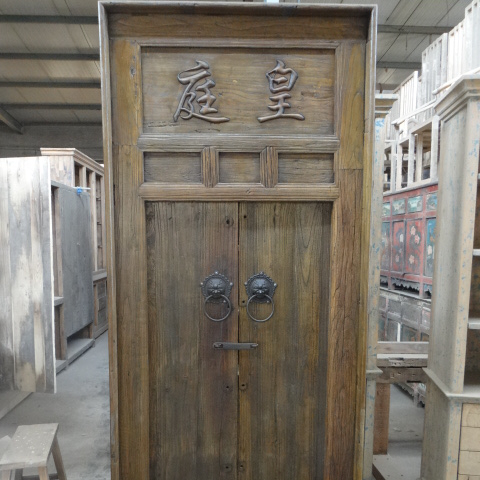 Деревенская Китайская античная мебель из переработанного дерева, натуральная садовая дверь