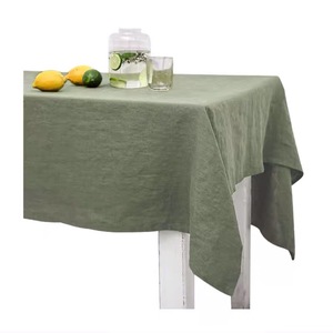 100% <span class=keywords><strong>nappe</strong></span> en <span class=keywords><strong>lin</strong></span> naturel pur élégant à manger couverture de Table décorative personnalisé pierre <span class=keywords><strong>lavé</strong></span> tissé uni couleurs unies - Product Image 1