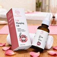 Huile à lèvres hydratante repulpante au squalane fermenté et au Capsicum Palmitoyl Tripeptide-1, anti-gerçures, adoucissante, lissante et brillante