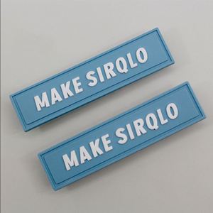 Patch en silicone 3D personnalisé en PVC souple, logo gaufré à chaud, forme avion, pour vêtements, décoration de chapeaux avec dentelle - Product Image 3