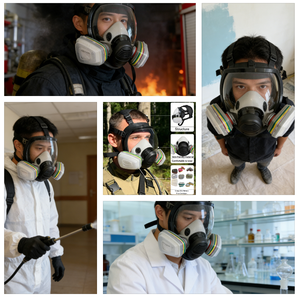 <span class=keywords><strong>Masque</strong></span> respiratoire tactique CBRN certifié CE, <span class=keywords><strong>masque</strong></span> facial complet avec filtres A1P2 - Product Image 4