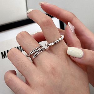 S925 Sterling Silver Cross <b>Ring</b> Women's Minimalist Geometric Style Fashion Jewelry Gift - Product Image 2