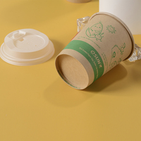Couvre-tasses à café en papier PLA compostable de 90 mm, bouchons de tasses jetables biodégradables