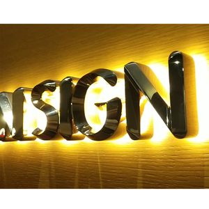 Letrero LED Acrílico Retroiluminado con Letras de Acero Inoxidable de Alta Calidad, Ideal <span class=keywords><strong>para</strong></span> Tiendas Minoristas, <span class=keywords><strong>Locales</strong></span> <span class=keywords><strong>Comerciales</strong></span> y Oficinas - Product Image 4