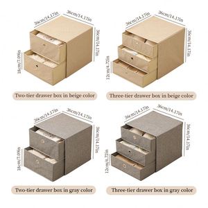 Multifunctional Three-Tier <b>Foldable</b> Panties Socks Bra Storage <b>Box</b> Drawer Underwear Organizer <b>Box</b> - Product Image 5