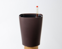 Pot de fleurs auto-arrosant pour bureau, en PP moulé par injection, avec indicateur de niveau d'eau, carré mat, pour intérieur, maison ou bureau