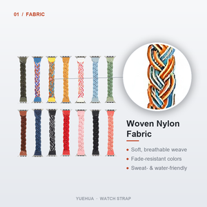 Correa de nailon trenzada para reloj inteligente, 14 colores, correa ajustable, reemplazo personalizable para todos los modelos de la <span class=keywords><strong>serie</strong></span> - Product Image 2