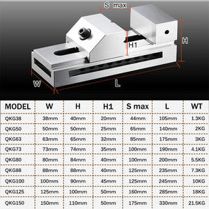 <span class=keywords><strong>Étau</strong></span> <span class=keywords><strong>de</strong></span> précision QKG à action rapide en acier pour meuleuse/découpeuse/fraiseuse, dureté 58-62 - Product Image 5
