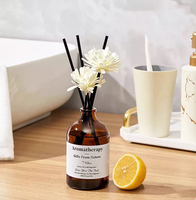 Bouteille d'aromathérapie aromatique Bouteille en verre de parfum de luxe 100ml Bouteille de diffuseur de roseau de conception de désodorisant