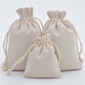 Sac de rangement en tissu de coton 20*30cm avec cordon de serrage, pour vêtements, chaussettes, sous-vêtements, chaussures, sac de réception pour articles divers à la maison, jouets pour enfants - Product Image 5