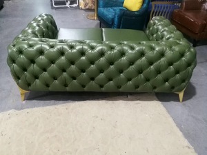 Divano Chesterfield Moderno <span class=keywords><strong>in</strong></span> <span class=keywords><strong>Velluto</strong></span> Rettangolare 1 Posto con Imbottitura <span class=keywords><strong>in</strong></span> Spugna per Soggiorno, Ufficio o Interni di Ville - Product Image 5