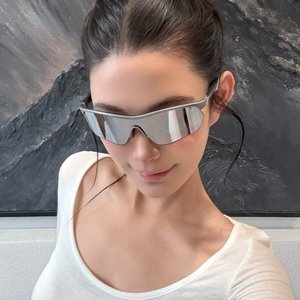 แว่นกันแดดกีฬาสไตล์ยุโรปและอเมริกา UV400 โพลาไรซ์กันลมสำหรับขี่จักรยานวิ่งกลางแจ้งผู้หญิงกรอบสีดำเมอร์คิวรี่ - Product Image 3
