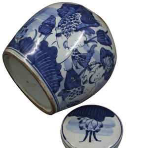 Temple Jars Blue and White Porcelain Mason Jars para la venta Antiguo antiguo azul y blanco porcelana figura cubierta tarro - Product Image 5